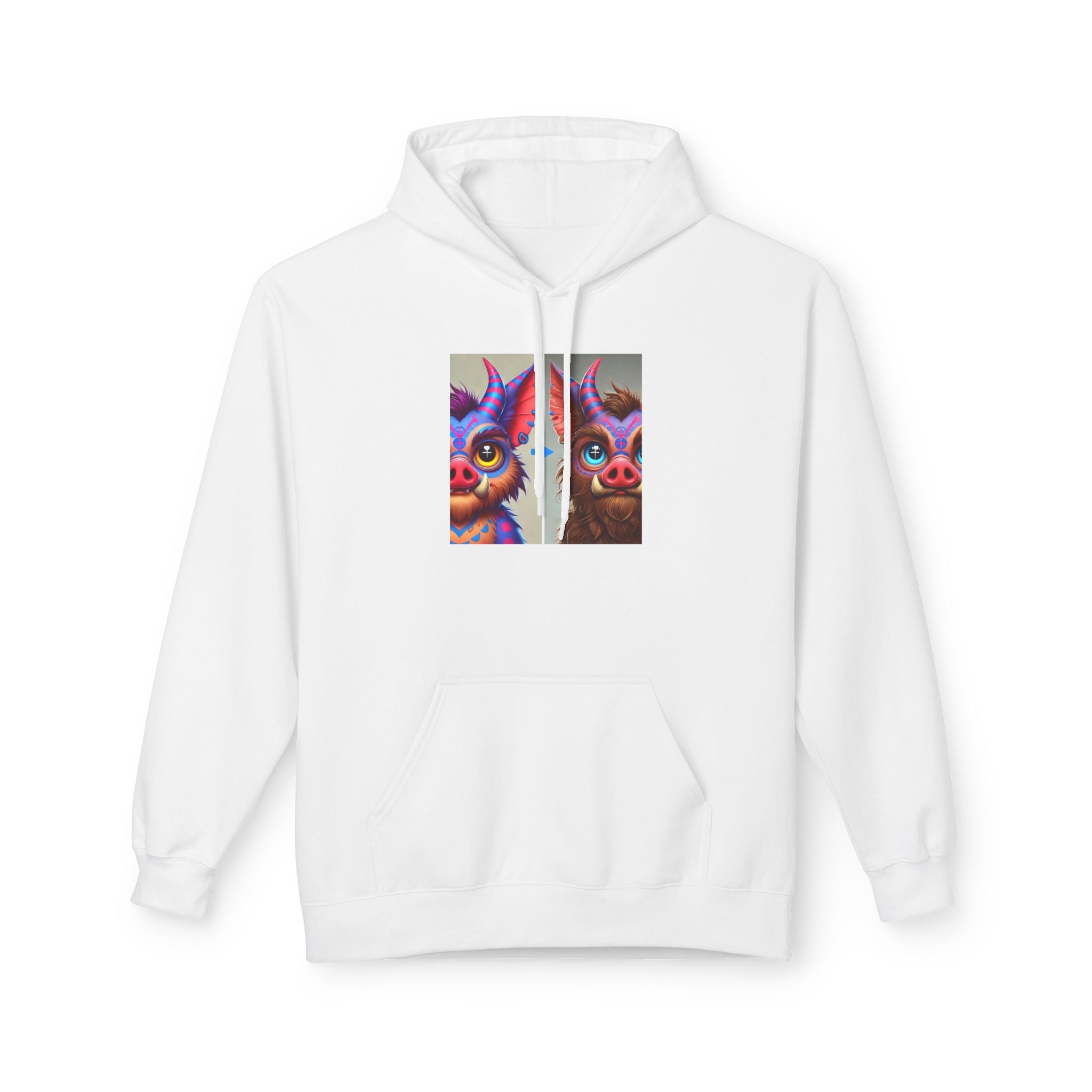 Whimsical Animal Graphic Hoodie, Cozy Fleece Hoodie for Animal Lovers, Fun Streetwear, Gift for Kids and Teens, Unique Sweatshirt