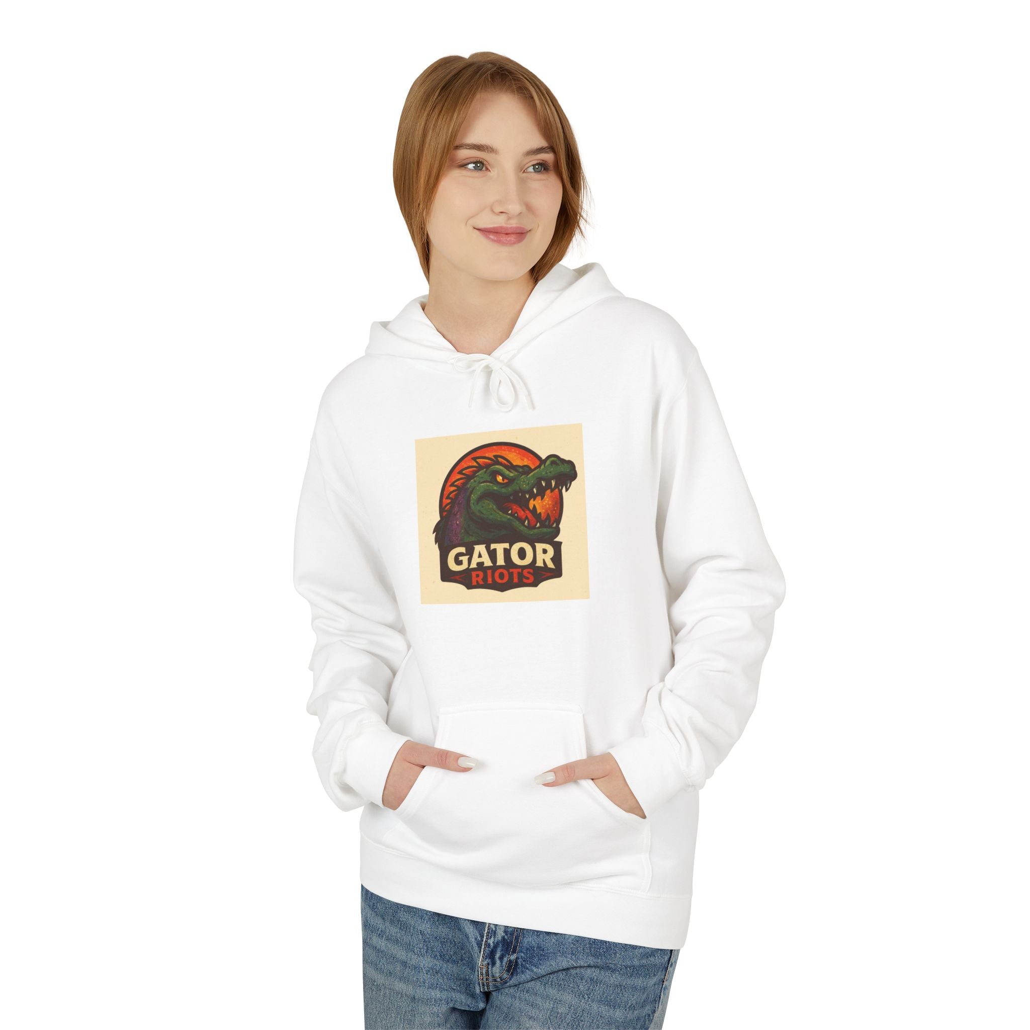 Gator Graphic Hoodie, Unisex Midweight Fleece Sweatshirt, Perfect for Fall and Outdoor Adventures, Great for Gifts, Vintage Style