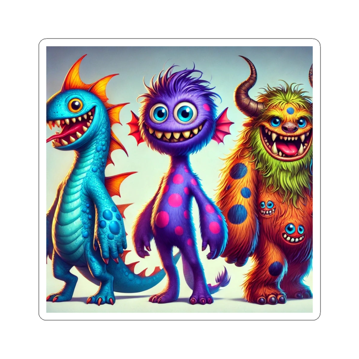 Whimsical Monster Kiss-Cut Stickers | Fun Decor for Kids' Rooms, Laptops, Water Bottles, Party Favors, and DIY Projects