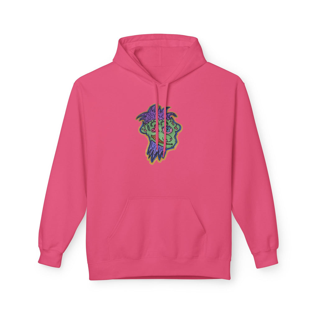Vibrant Monster-Inspired Fleece Hoodie - Perfect for Halloween, Cozy Fall Days, Unisex Gift, Streetwear Style, Everyday Comfort