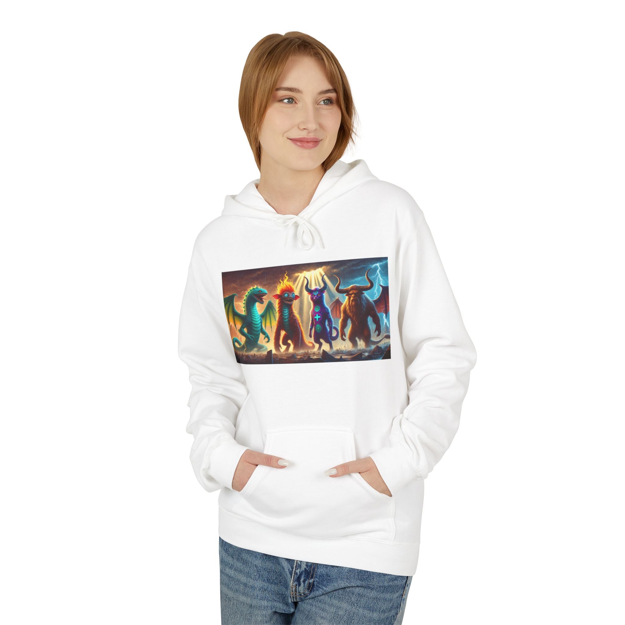 Colorful Dragon Artwork Fleece Hoodie, Cozy Dragon Hoodie for Gamers, Fantasy Fan Gift, Unisex Midweight Hoodie, Perfect for [...]