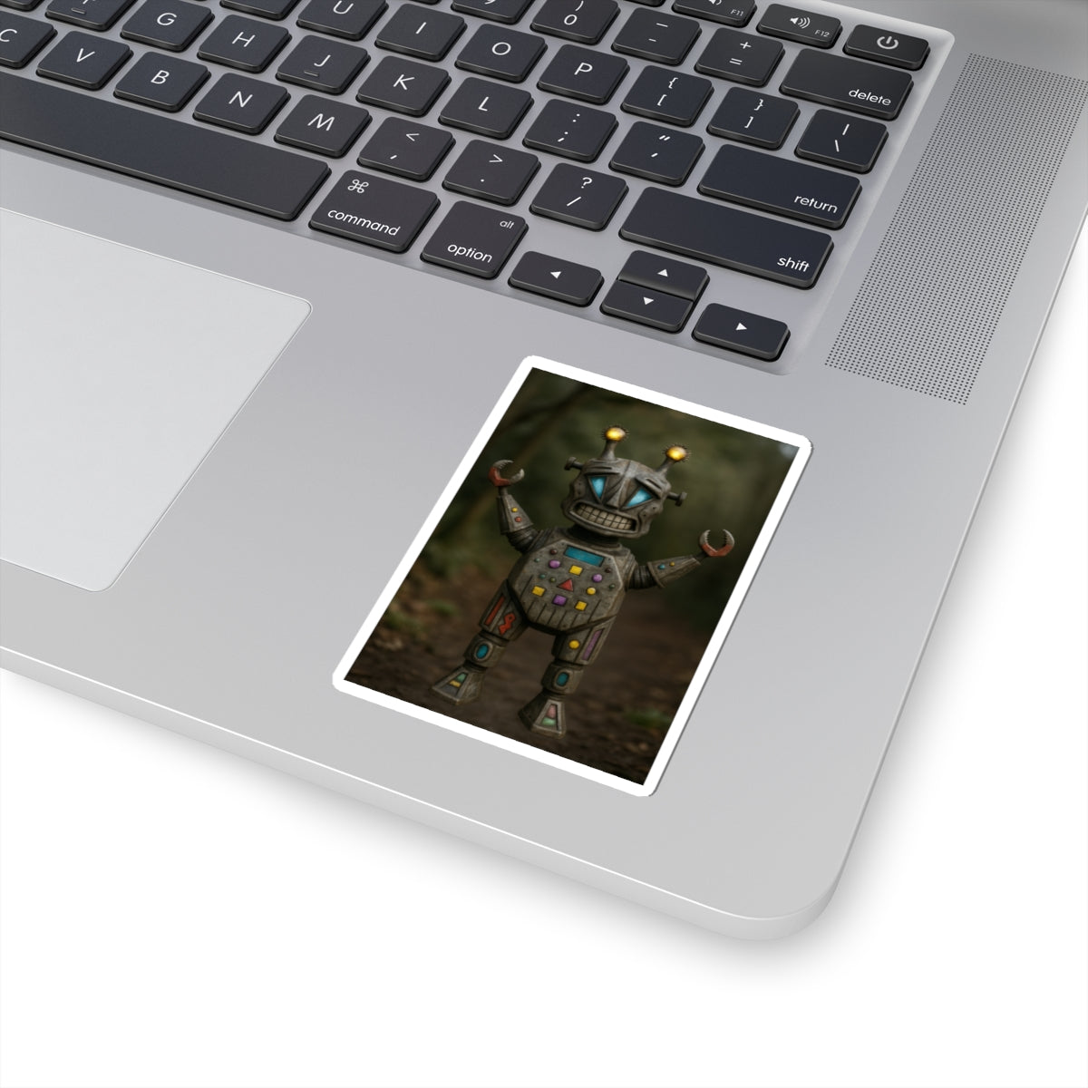 Playful Robot Sticker, Quirky Art Stickers, Laptop Decals, Children's Room Decor, Fun Gift for Kids, Creative Playroom Accessory