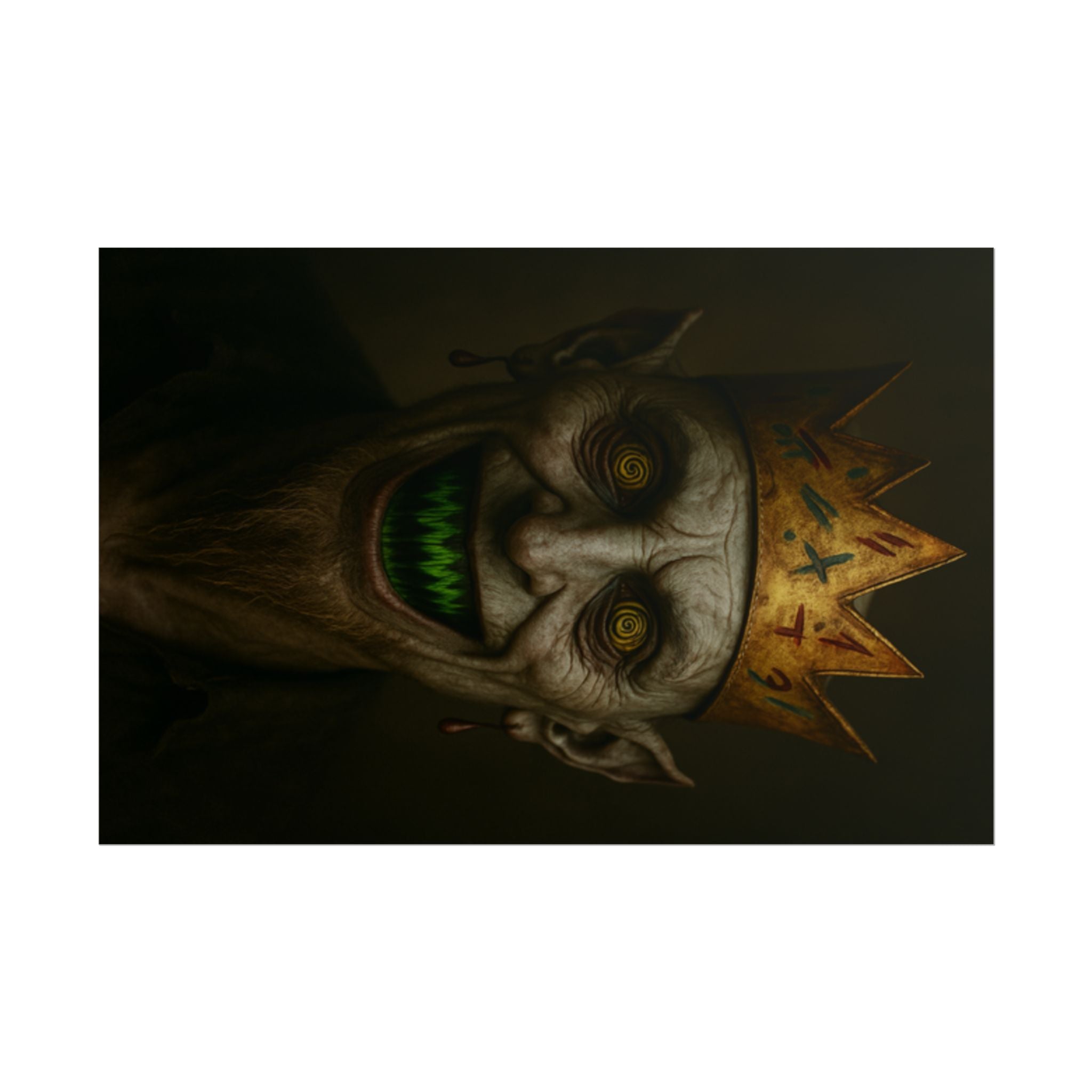 Spooky King Rolled Poster, Wall Art Decor, Halloween Decor, Gothic Art, Unique Gift for Horror Fans