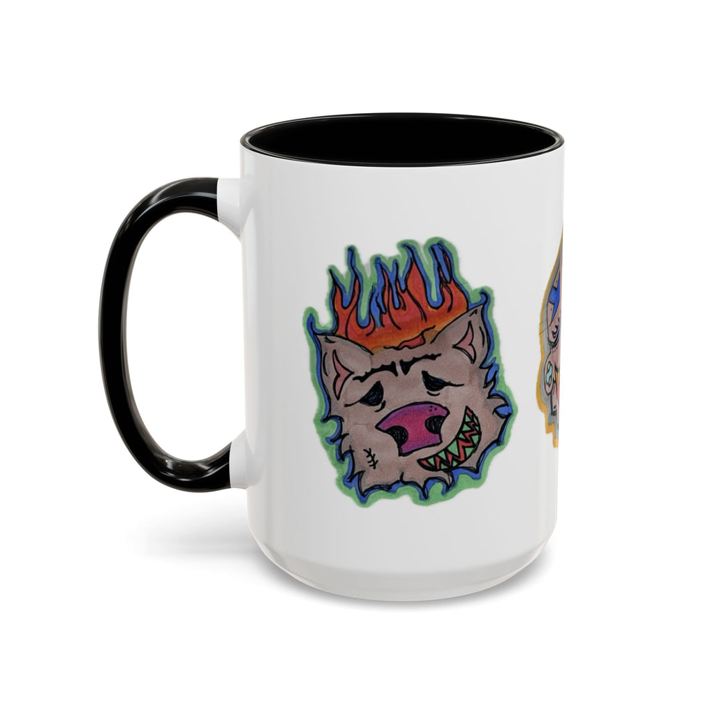 Whimsical Accent Coffee Mug (11/15oz) | Unique Art Mugs, Cool Gift, Fun Coffee Cup, Artistic Drinkware, Creative Home Decor