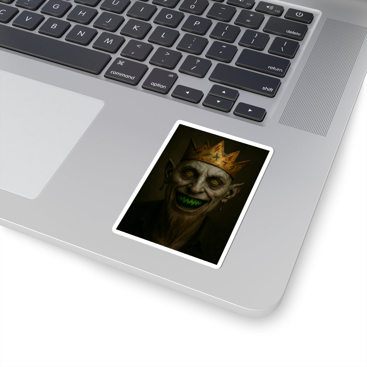Spooky King Kiss-Cut Stickers, Halloween Decor, Laptop Stickers, Creepy Art, Unique Gift Ideas