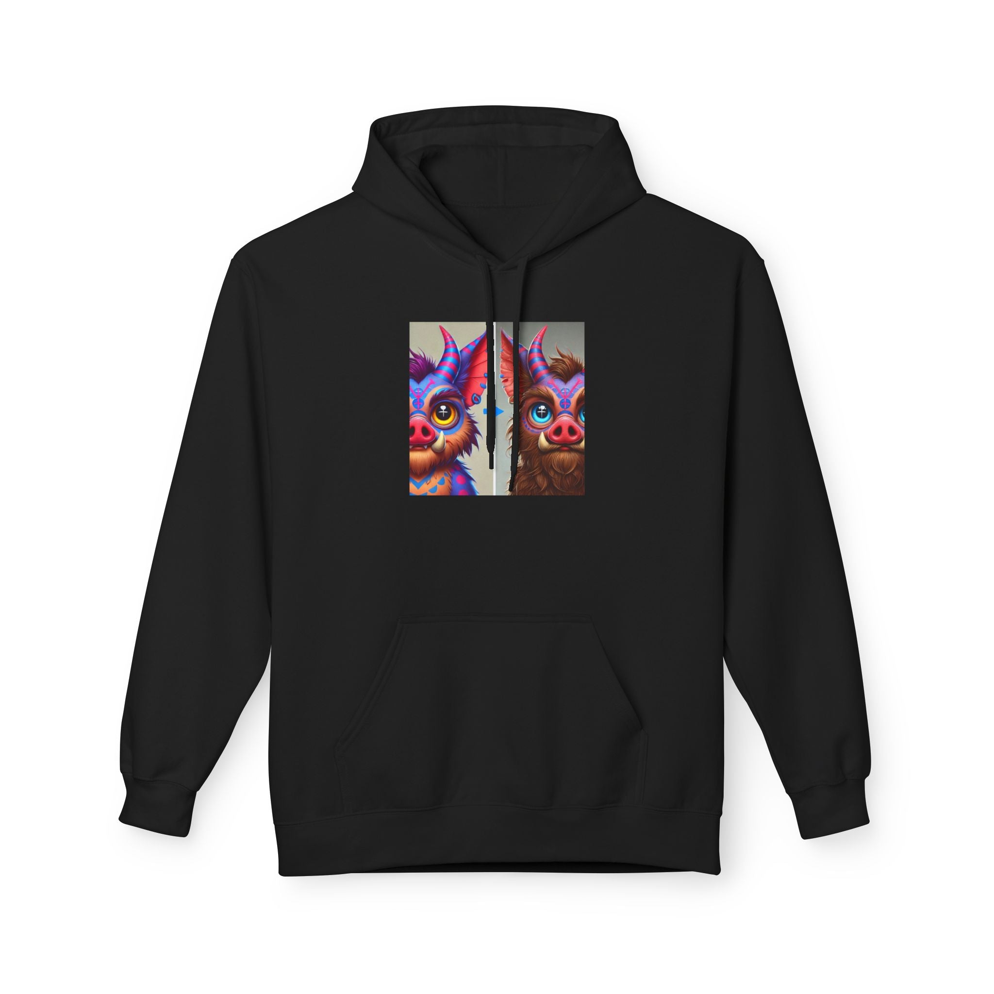 Whimsical Animal Graphic Hoodie, Cozy Fleece Hoodie for Animal Lovers, Fun Streetwear, Gift for Kids and Teens, Unique Sweatshirt