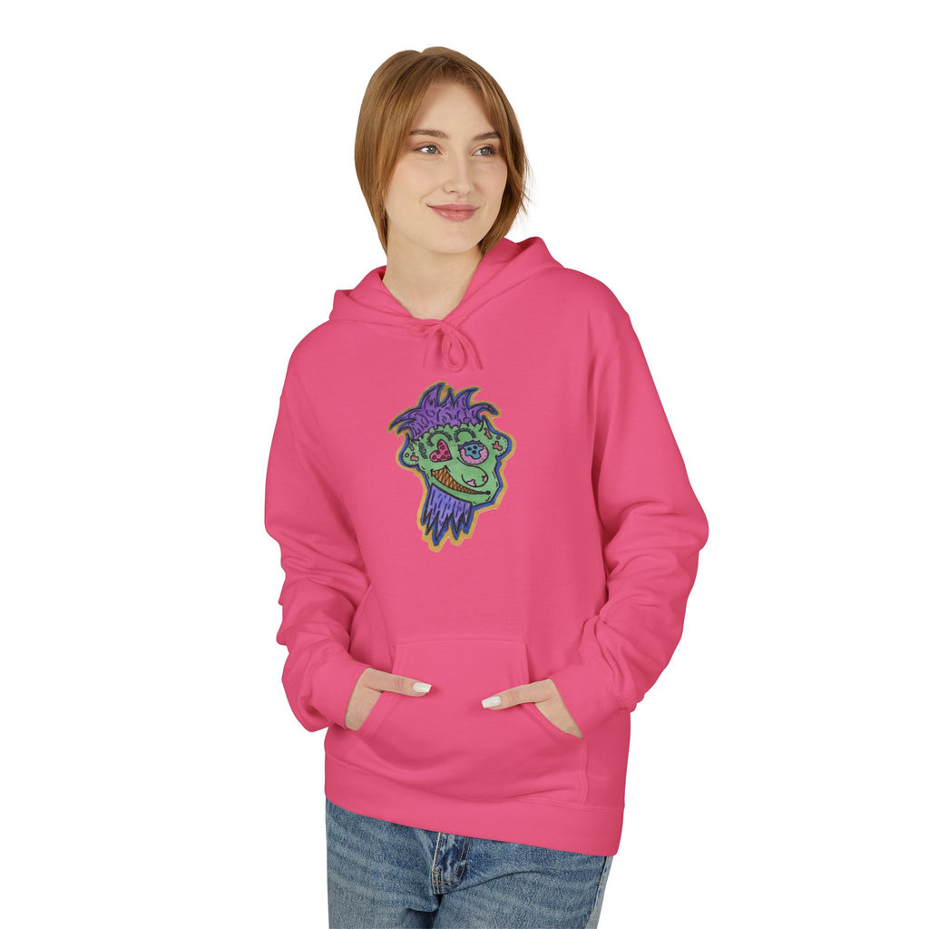 Vibrant Monster-Inspired Fleece Hoodie - Perfect for Halloween, Cozy Fall Days, Unisex Gift, Streetwear Style, Everyday Comfort