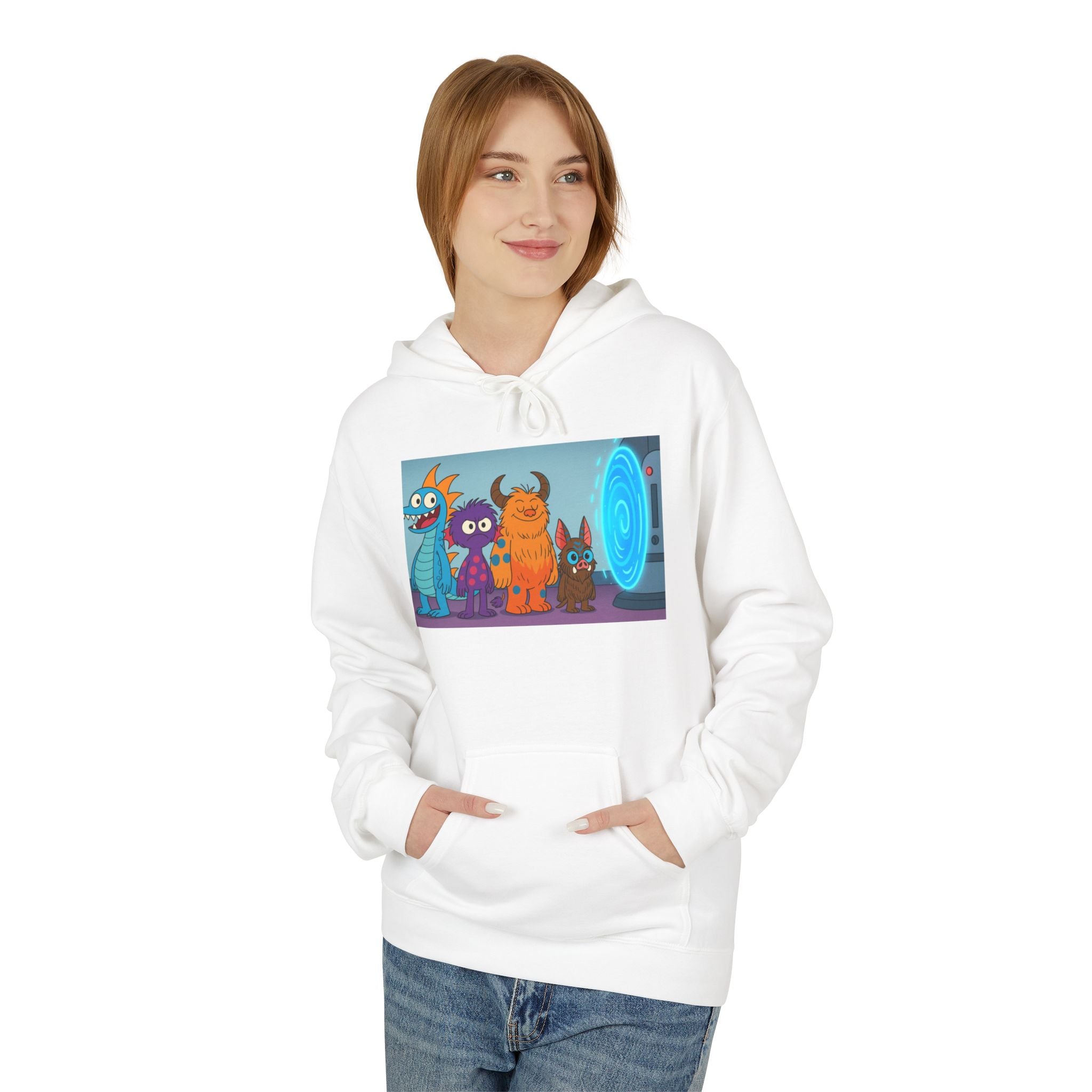 Fun Cartoon Character Hoodie - Cozy Unisex Fleece, Perfect for Kids & Teens, Great Gift for Birthdays, Holidays, Casual Wear