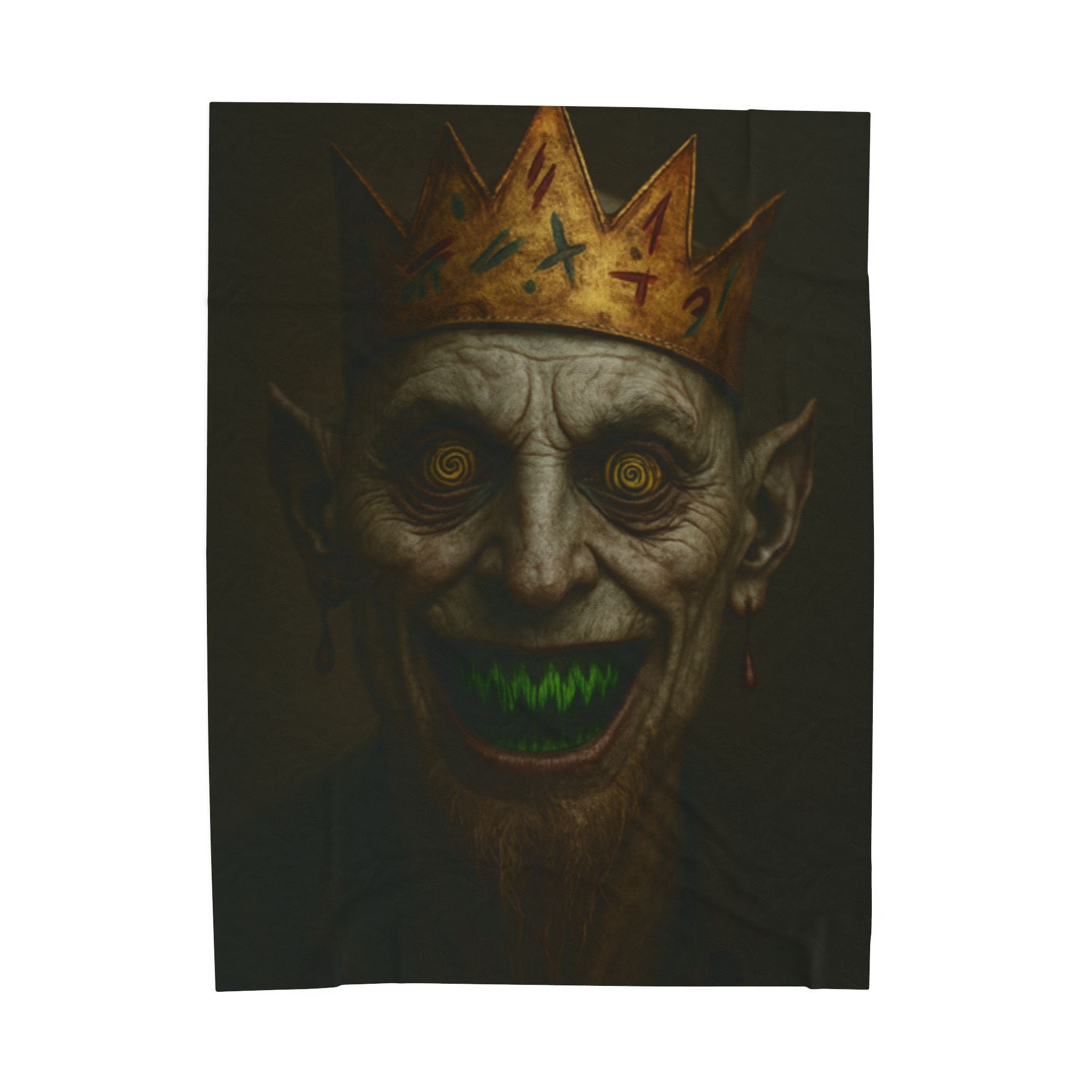 Spooky Plush Blanket, Cozy Halloween Throw, Horror Decor, Velvet Blanket, Creepy Gift for Horror Lovers, Couch Cover