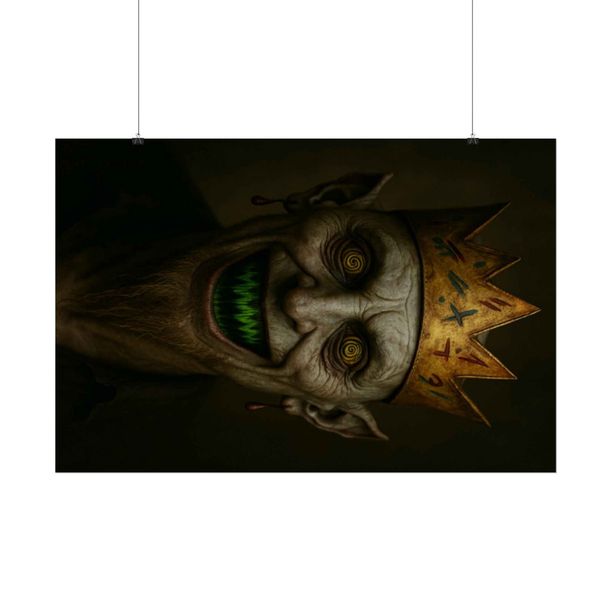 Spooky King Rolled Poster, Wall Art Decor, Halloween Decor, Gothic Art, Unique Gift for Horror Fans
