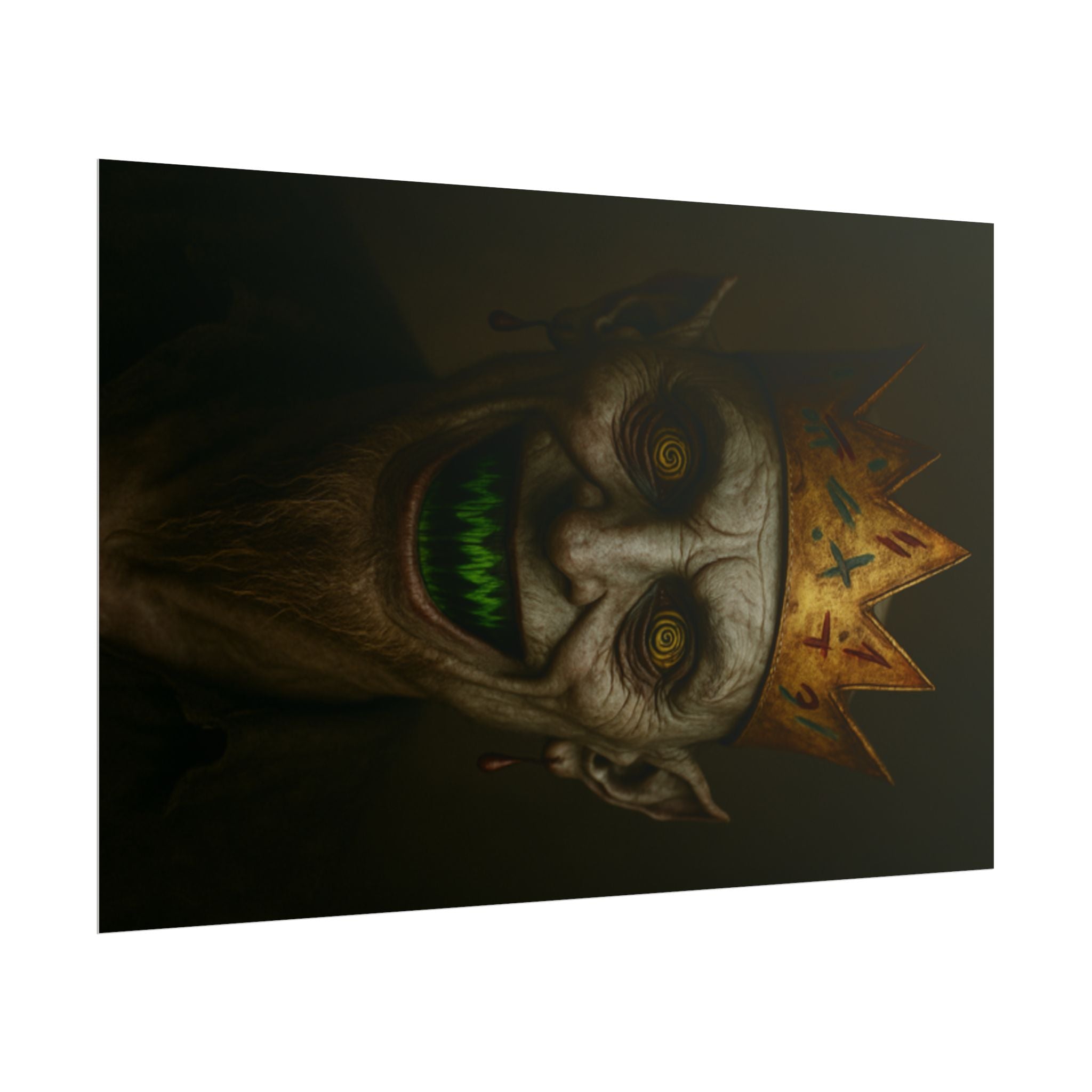 Spooky King Rolled Poster, Wall Art Decor, Halloween Decor, Gothic Art, Unique Gift for Horror Fans