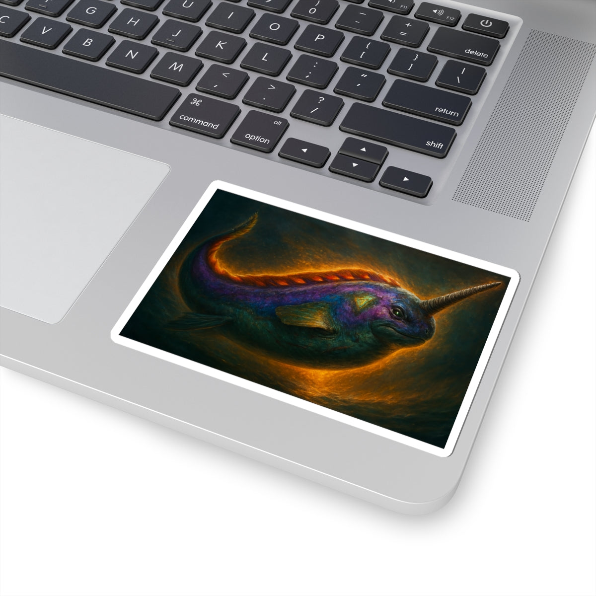 Colorful Narwhal Kiss-Cut Stickers | Unique Waterproof Decals for Laptops, Water Bottles, Journals, Gifts
