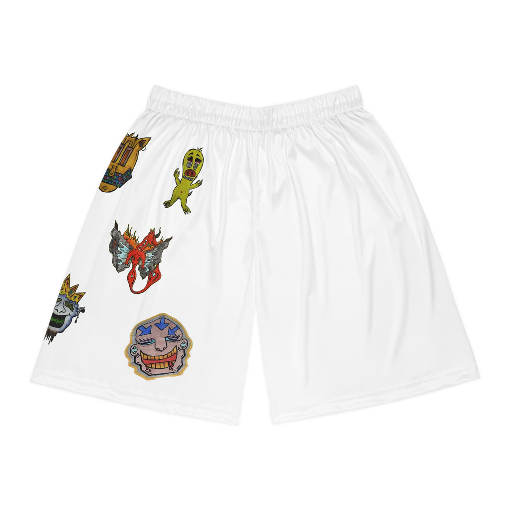 Colorful Graphic Basketball Shorts, Casual Summer Wear, Sporty Gifts for Athletes, Unique Beach Apparel, Streetwear Essentials