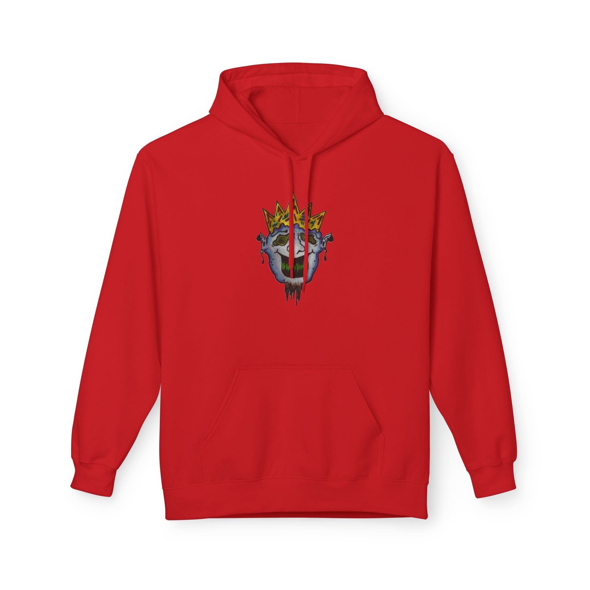 Crowned Skull Hoodie - Unisex Midweight Fleece, Casual Wear, Trendy Streetwear, Unique Gift for Halloween, Year-Round Comfort