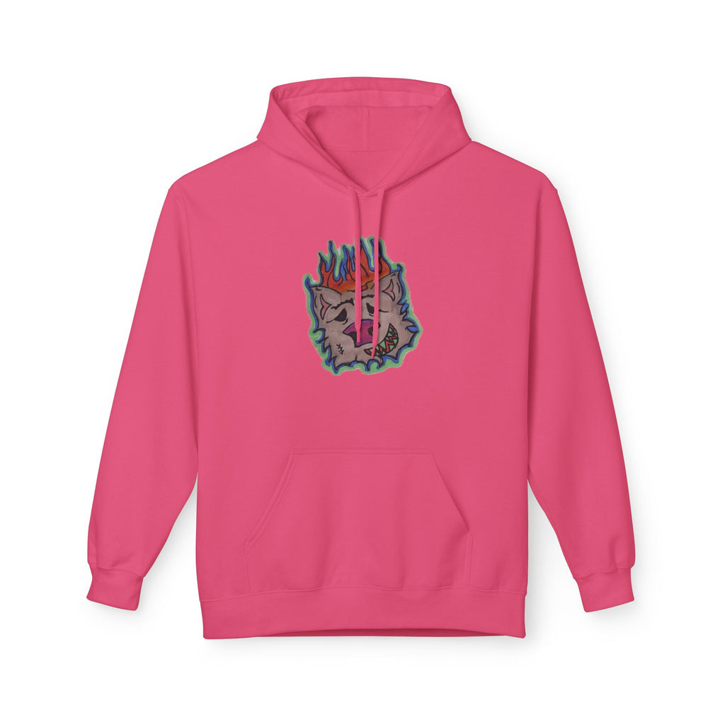 Colorful Graphic Fleece Hoodie for Art Lovers, Cozy Unisex Pullover, Fun Casual Wear, Gift for Friends, Festival Outfit