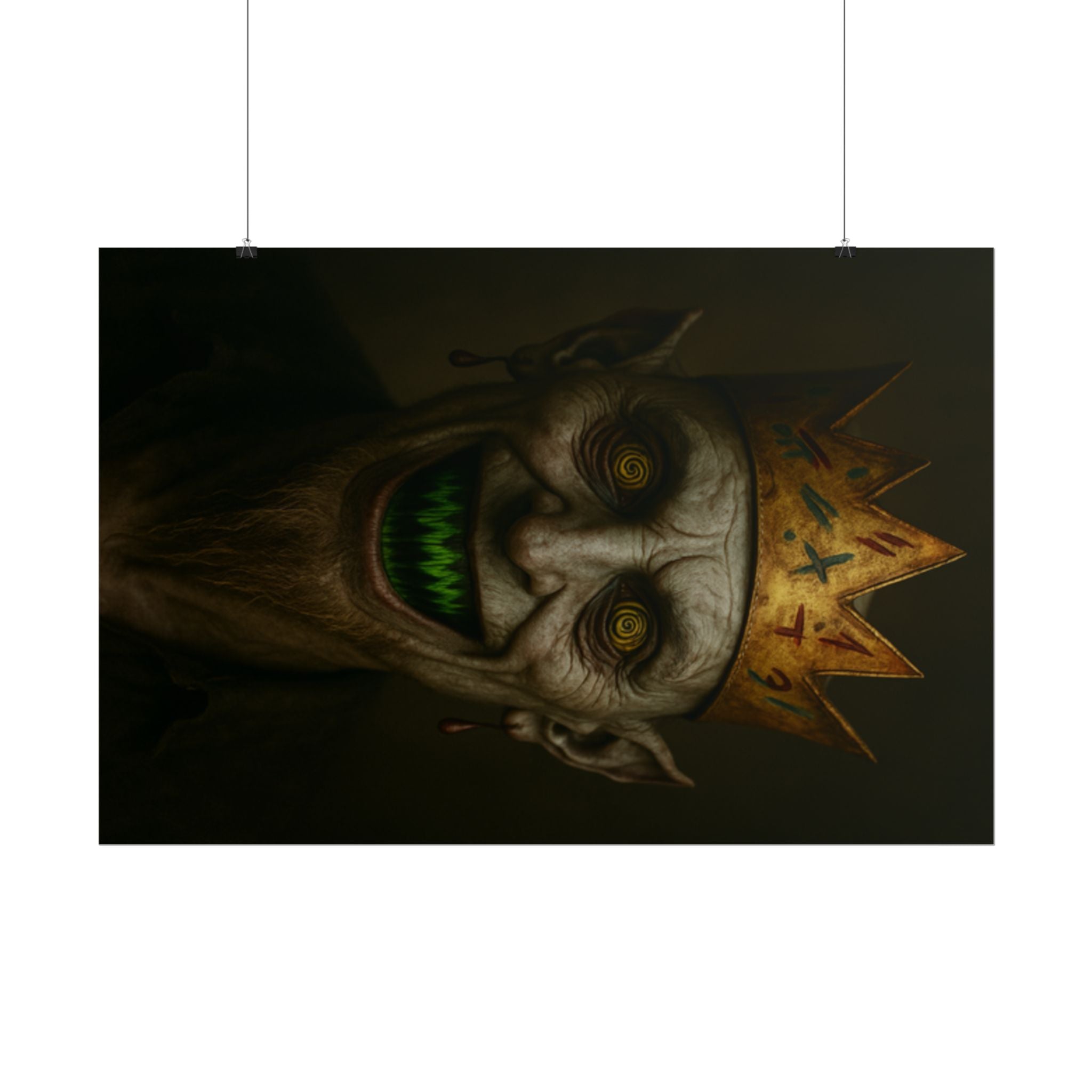 Spooky King Rolled Poster, Wall Art Decor, Halloween Decor, Gothic Art, Unique Gift for Horror Fans