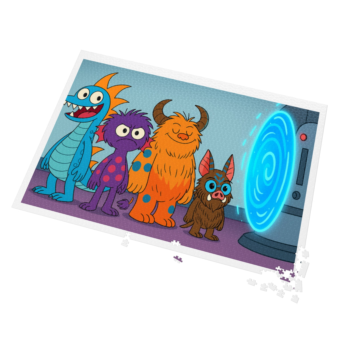 Kids' Monster Portal Jigsaw Puzzle (with Tin)