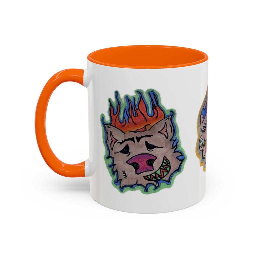 Whimsical Accent Coffee Mug (11/15oz) | Unique Art Mugs, Cool Gift, Fun Coffee Cup, Artistic Drinkware, Creative Home Decor