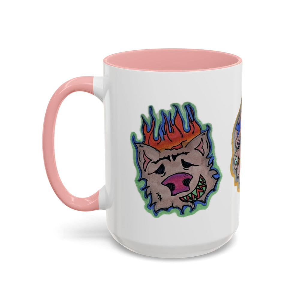 Whimsical Accent Coffee Mug (11/15oz) | Unique Art Mugs, Cool Gift, Fun Coffee Cup, Artistic Drinkware, Creative Home Decor