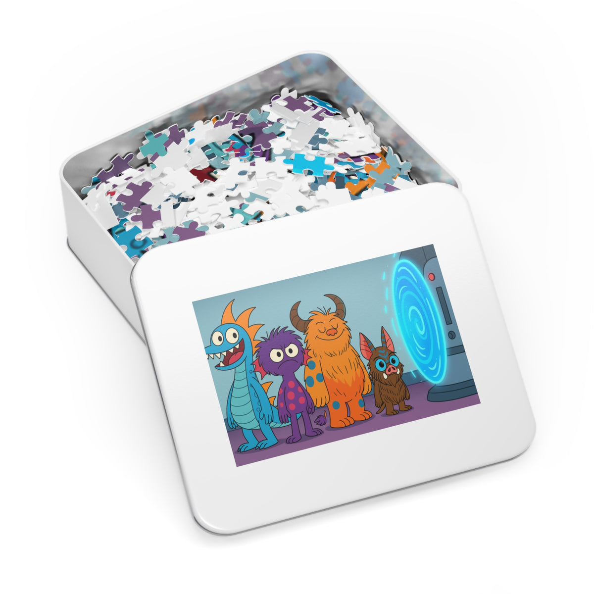 Kids' Monster Portal Jigsaw Puzzle (with Tin)