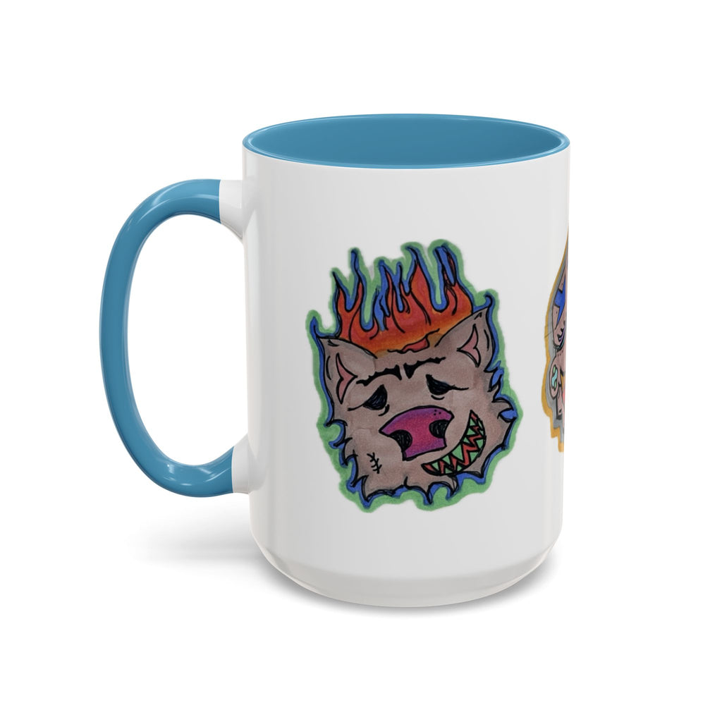 Whimsical Accent Coffee Mug (11/15oz) | Unique Art Mugs, Cool Gift, Fun Coffee Cup, Artistic Drinkware, Creative Home Decor