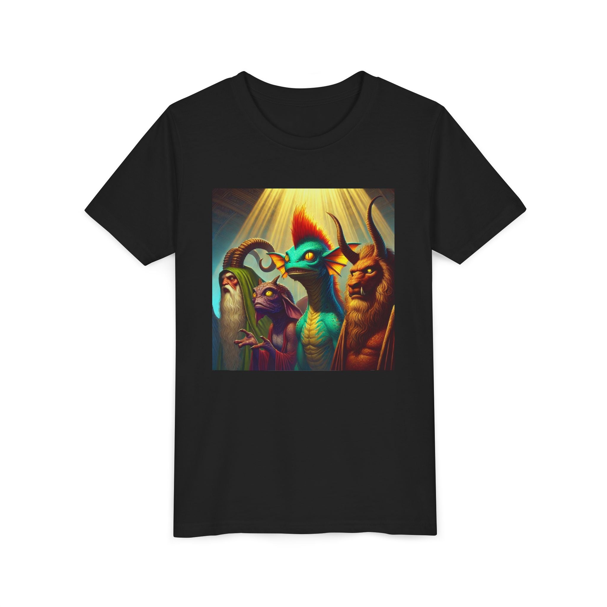 Vibrant Creature Youth Tee - Fun Graphic Shirt for Kids, Adventure Top, Birthday Gift, Playtime Outfit, Animal Themed Apparel