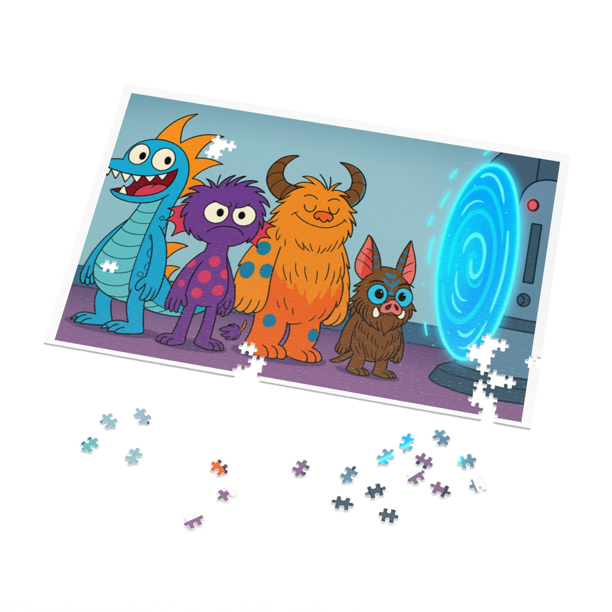 Kids' Monster Portal Jigsaw Puzzle (with Tin)