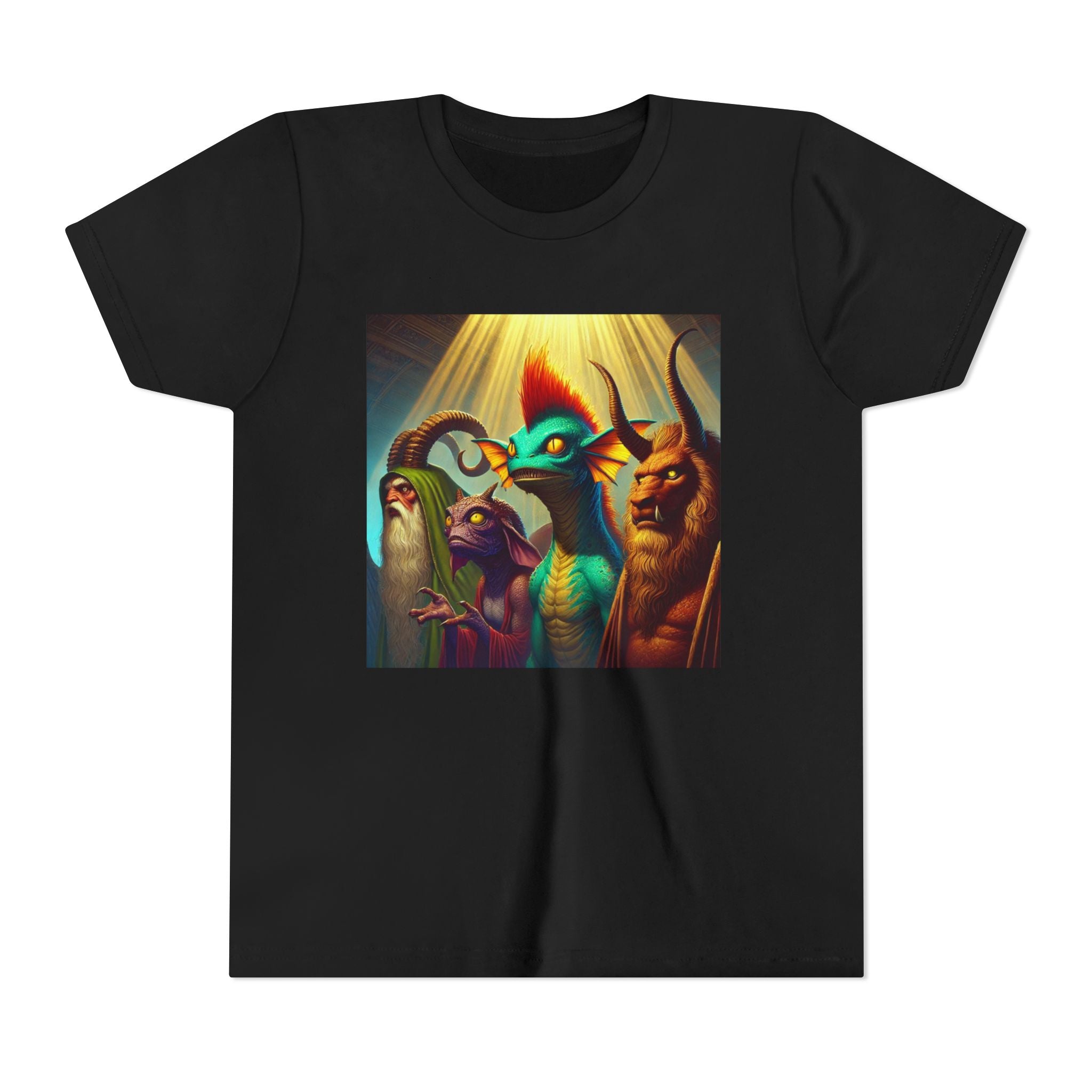 Vibrant Creature Youth Tee - Fun Graphic Shirt for Kids, Adventure Top, Birthday Gift, Playtime Outfit, Animal Themed Apparel
