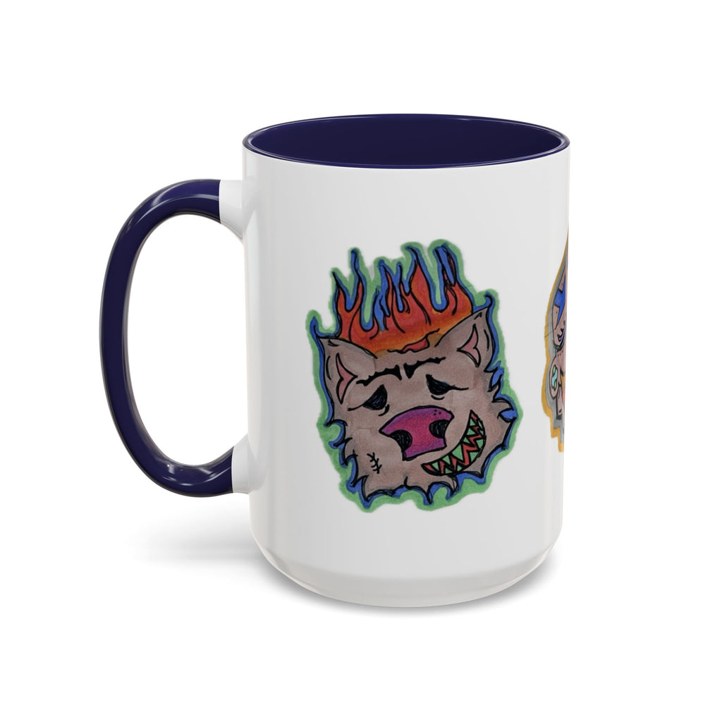 Whimsical Accent Coffee Mug (11/15oz) | Unique Art Mugs, Cool Gift, Fun Coffee Cup, Artistic Drinkware, Creative Home Decor