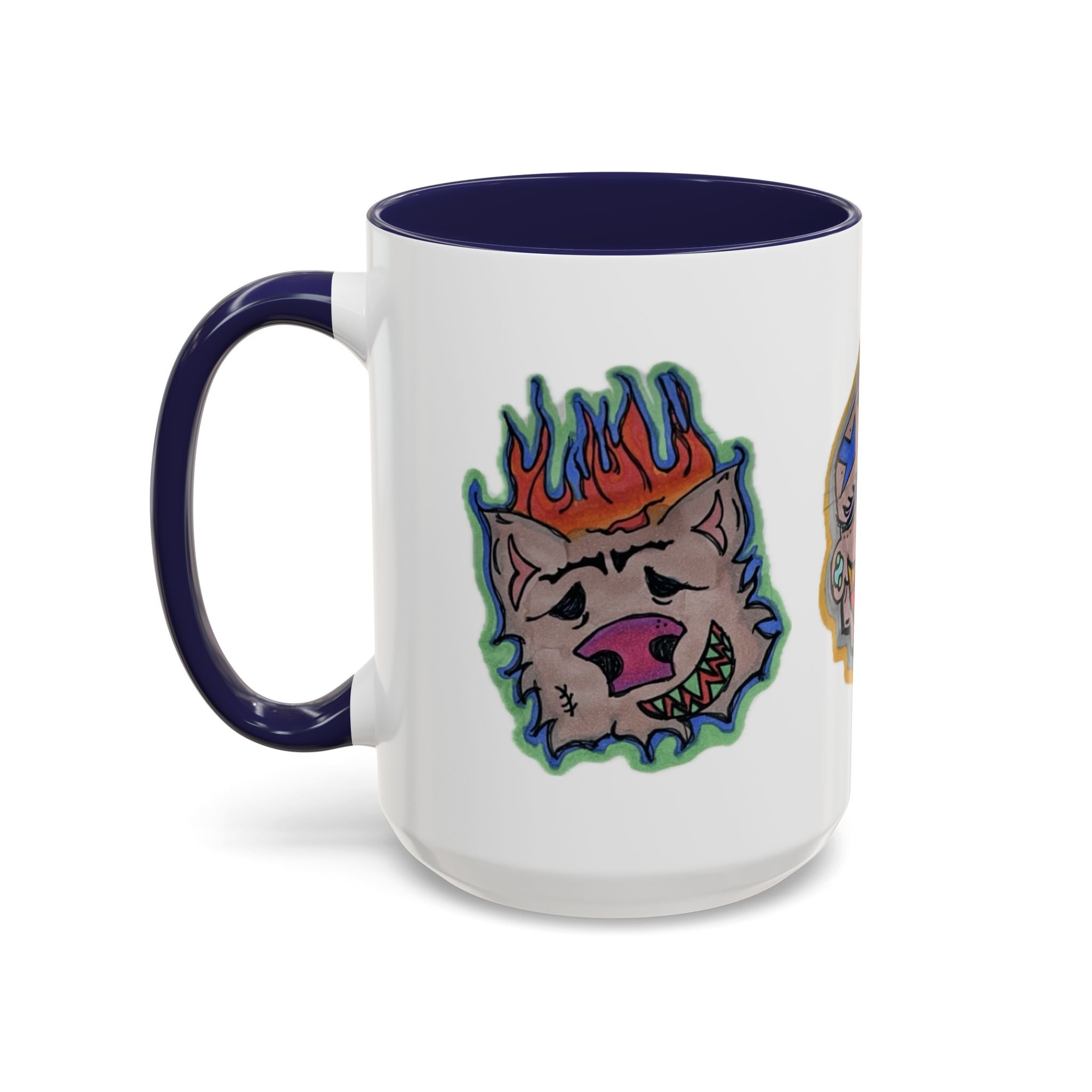 Whimsical Accent Coffee Mug (11/15oz) | Unique Art Mugs, Cool Gift, Fun Coffee Cup, Artistic Drinkware, Creative Home Decor