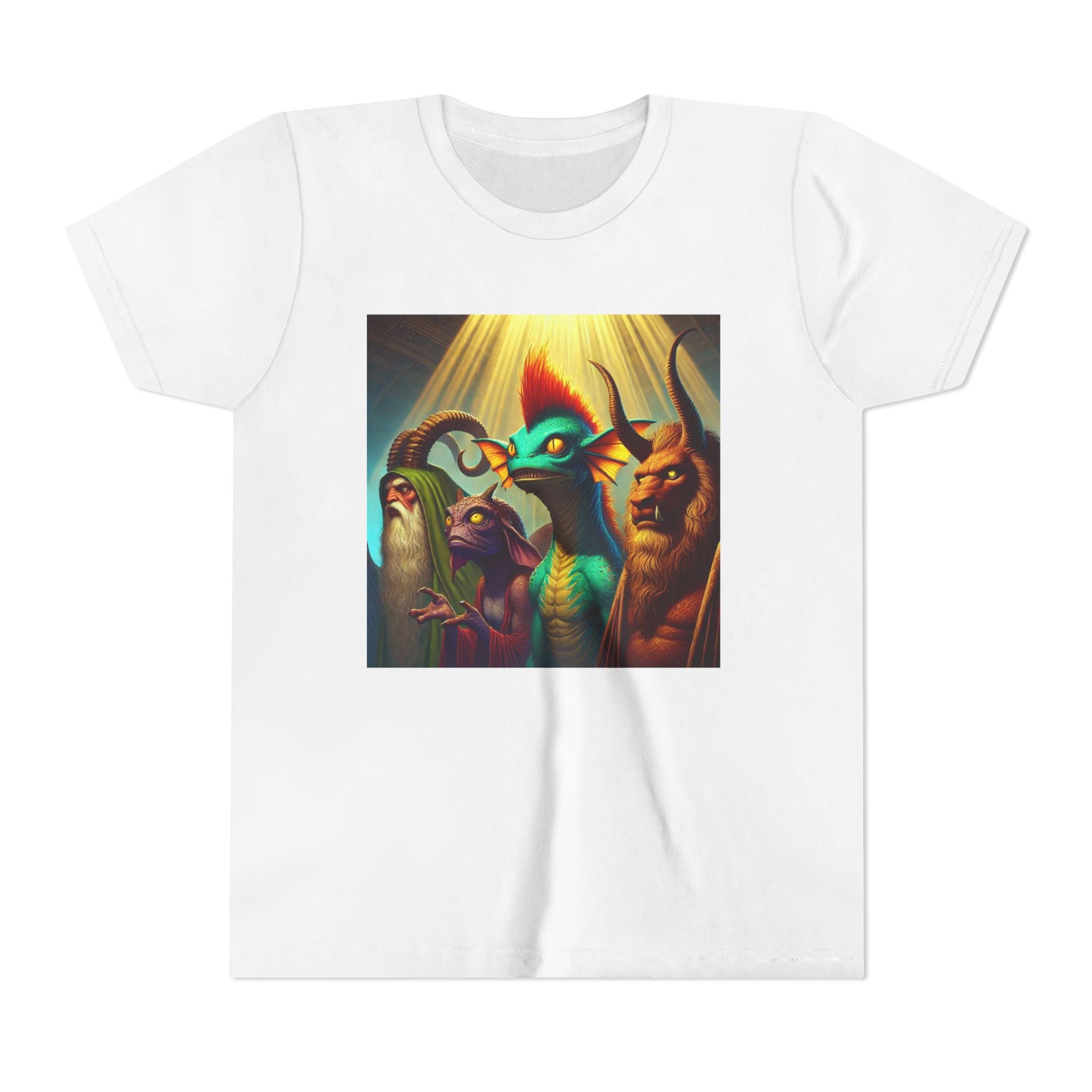 Vibrant Creature Youth Tee - Fun Graphic Shirt for Kids, Adventure Top, Birthday Gift, Playtime Outfit, Animal Themed Apparel