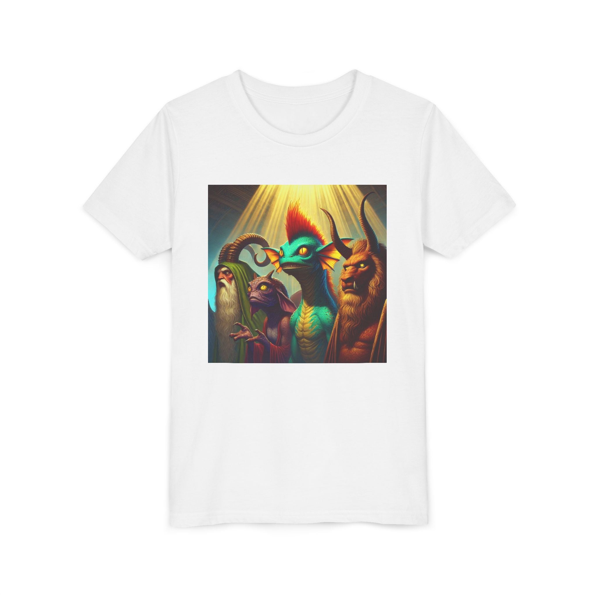 Vibrant Creature Youth Tee - Fun Graphic Shirt for Kids, Adventure Top, Birthday Gift, Playtime Outfit, Animal Themed Apparel